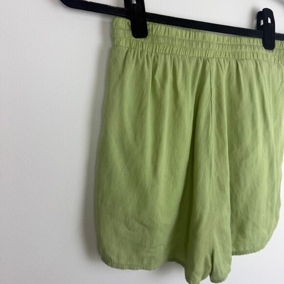 Princess Polly Womens Pull-On Adjustable Drawstring Lined Lime Green Shorts 4 - Picture 6 of 10